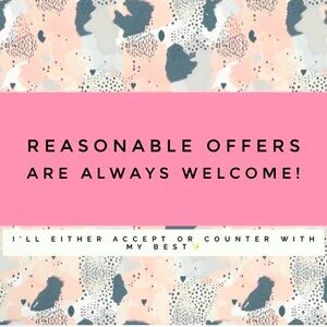 All reasonable offers will be accepted or countered 💜